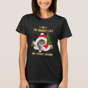T-shirt Sur la liste vilain et je ne regrette rien Chat Ch