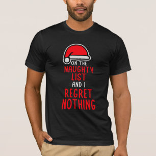 T-shirt Sur la liste vilain et je ne regrette rien Drôle Q
