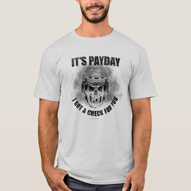 T-shirt sur la paye de hockey (Devant)