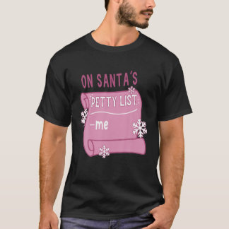 T-shirt Sur La Petite Liste Funny Famille Noël Père Noël C