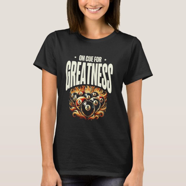 T-shirt Sur la queue pour la grandeur Queue de billard Pis (Devant)
