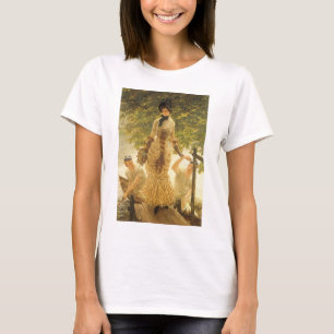 T-shirt Sur la Tamise par James Tissot, Réalisme Vintage