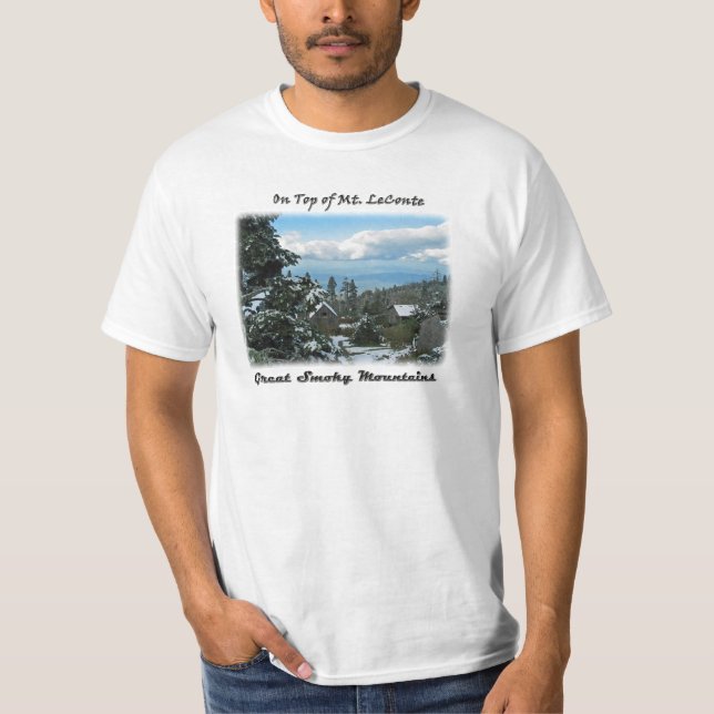 T-shirt Sur l'art de photo de Mt. LeConte GSM (Devant)