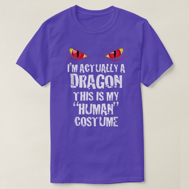 T-shirt Sur le Actually A Dragon Funny Halloween Costume T (Design devant)