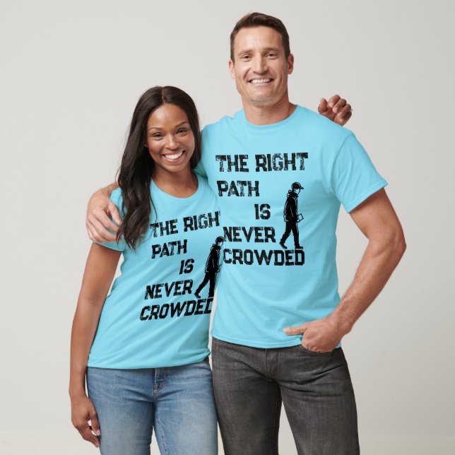 T-shirt sur le bon chemin (Unisexe)