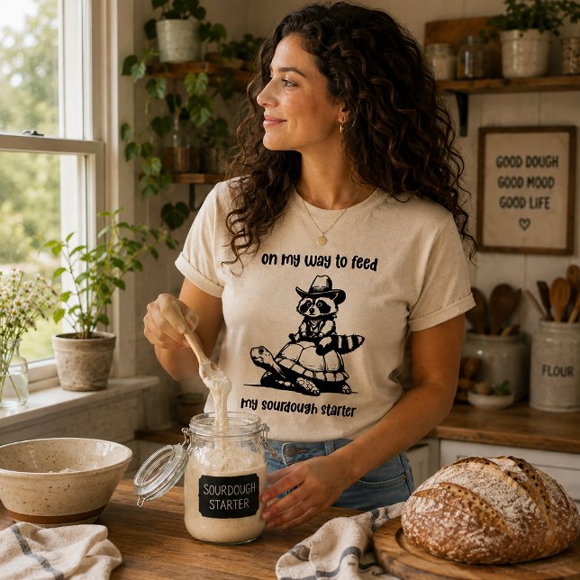 T-shirt Sur le chemin d'alimenter mon starter de levain (Créateur téléchargé)
