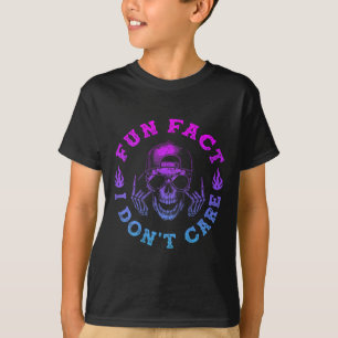T-shirt (sur le dos) Fun Fact I Dont je ne m'intéresse pas