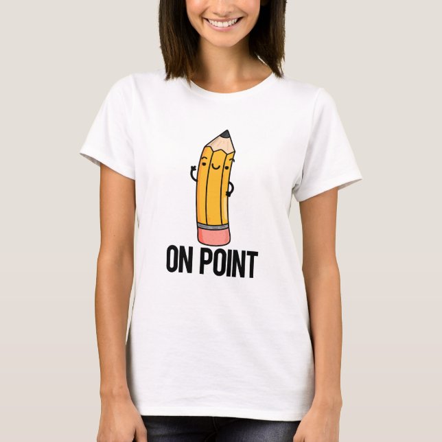 T-shirt Sur le jeu de crayon amusant Point (Devant)