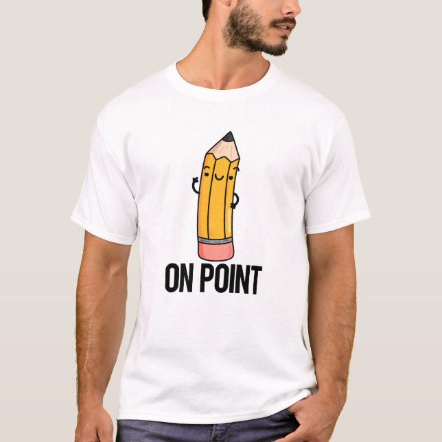 T-shirt Sur le jeu de crayon amusant Point (Devant)