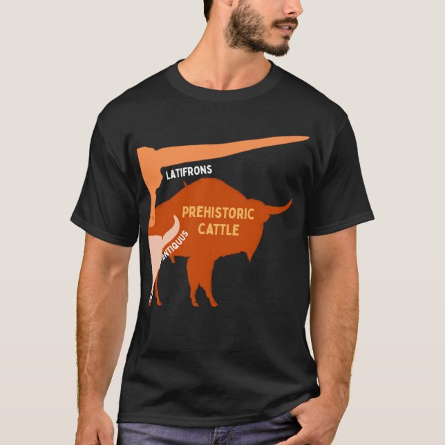 T-Shirt sur les bovins préhistoriques (Devant)