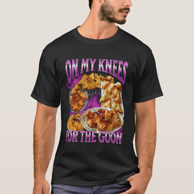 T-shirt Sur Mes Genoux Drôle De Rangoon De Crabe Mème Grap (Devant)