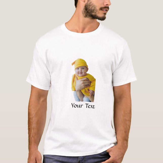 T-shirt Sur mesure - Ajouter une photo et du texte (Devant)