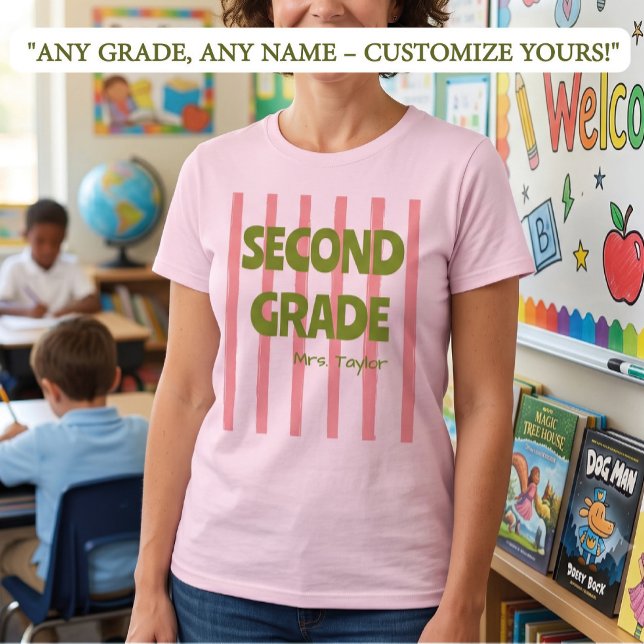 T-shirt Sur mesure bandes 2e année École Nom de l'enseigna (Créateur téléchargé)