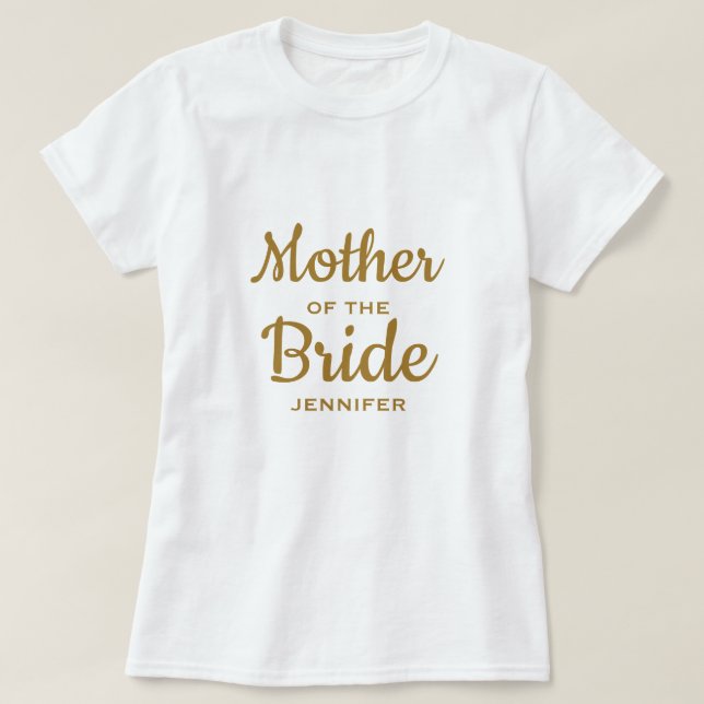 T-shirt sur mesure de la mère de la mariée (Design devant)