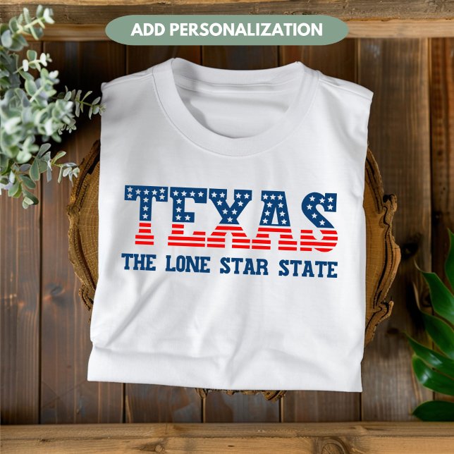 T-shirt sur mesure du Texas State Patriotic (Créateur téléchargé)