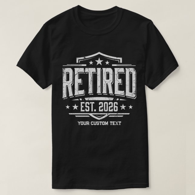 T-shirt Sur mesure Retraité ÉTABLI 2026 (Design devant)