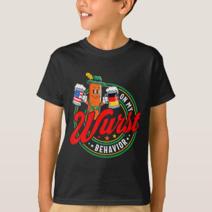 T-shirt Sur mon comportement de wurst hommes femmes allema