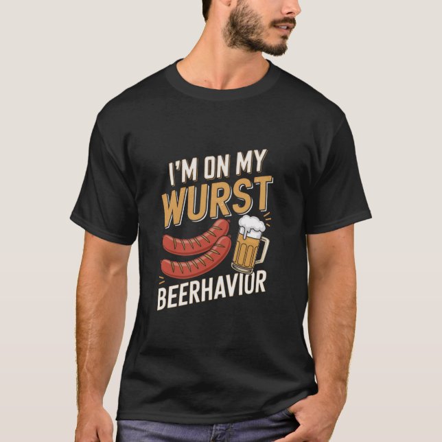 T-shirt Sur Mon Comportement Wurst Comportement Comporteme (Devant)