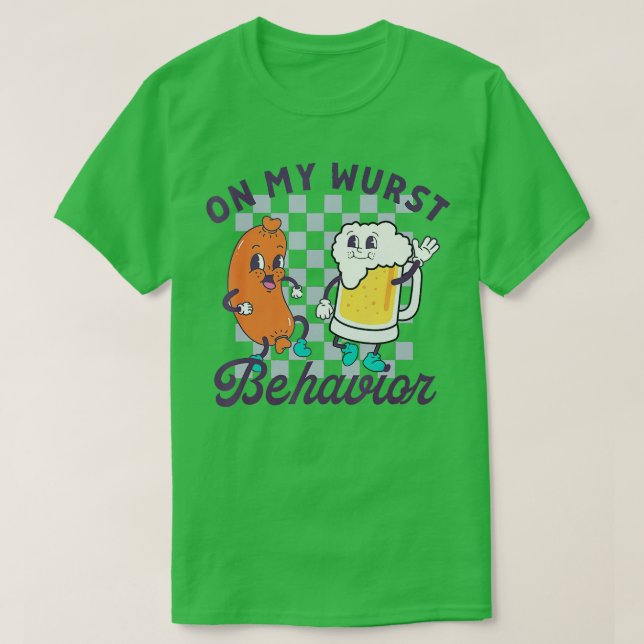 T-shirt Sur Mon Comportement Wurst Schnitzel Oktoberfest D (Design devant)