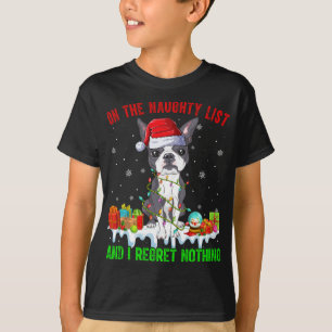 T-shirt Sur Naughty List Et Je Regrette Rien De Noël Bosto
