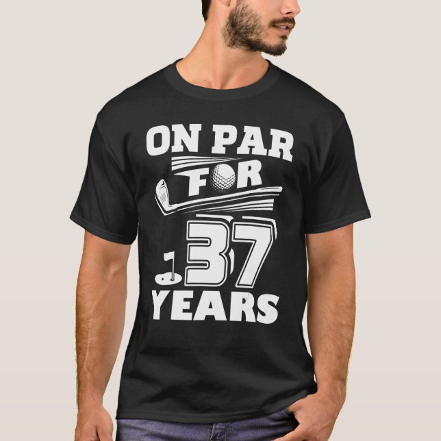 T-shirt Sur Par For 37 Years Golf Player 37th Birthd (Devant)