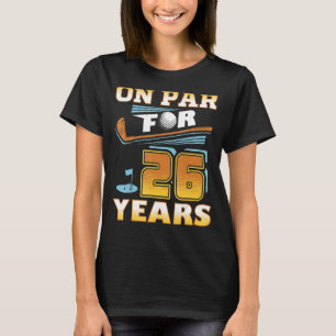 T-shirt Sur Par Pour 26 Ans Golf joueur 26e Anniversaire