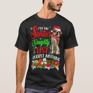 T-shirt Sur Père Noël Naughty List Xmas Bernard