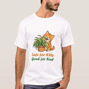 T-shirt Sûr pour minou, bon pour l'âme Plante araignée Art