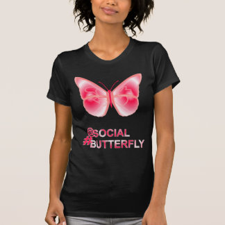 T-shirt Sur Social Hashtag Papillon