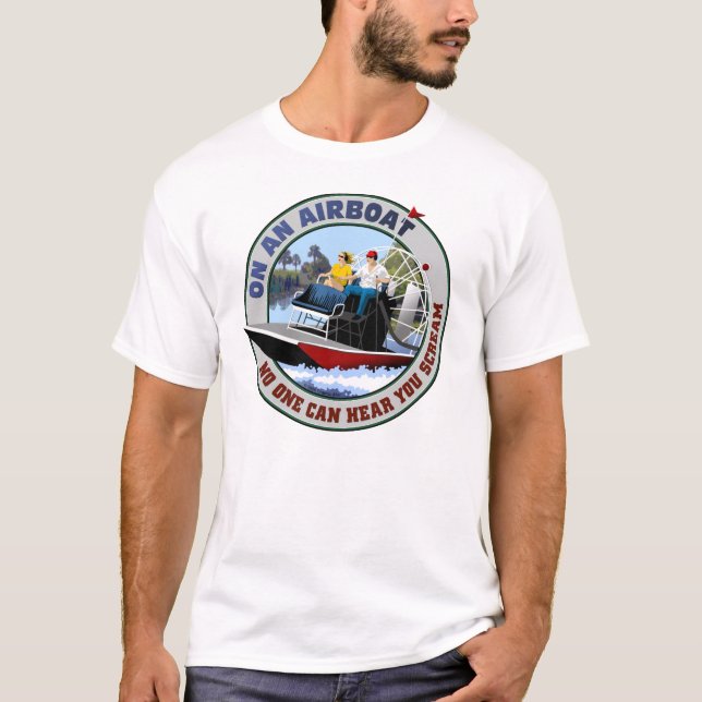 T-shirt Sur un Airboat (Devant)