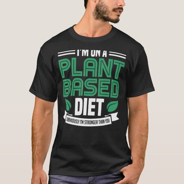T-shirt Sur Un Régime Alimentaire Basé Sur Un Plante Vegan (Devant)