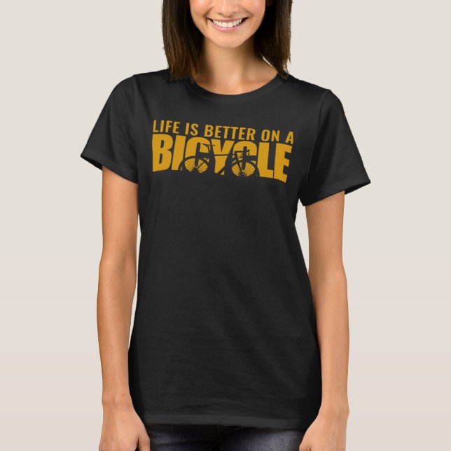 T-shirt Sur Un Vélo À Vélo (Devant)