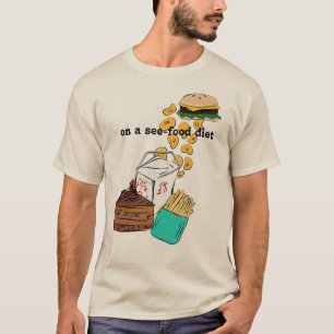 T-shirt Sur une chemise de régime de Voir-Nourriture