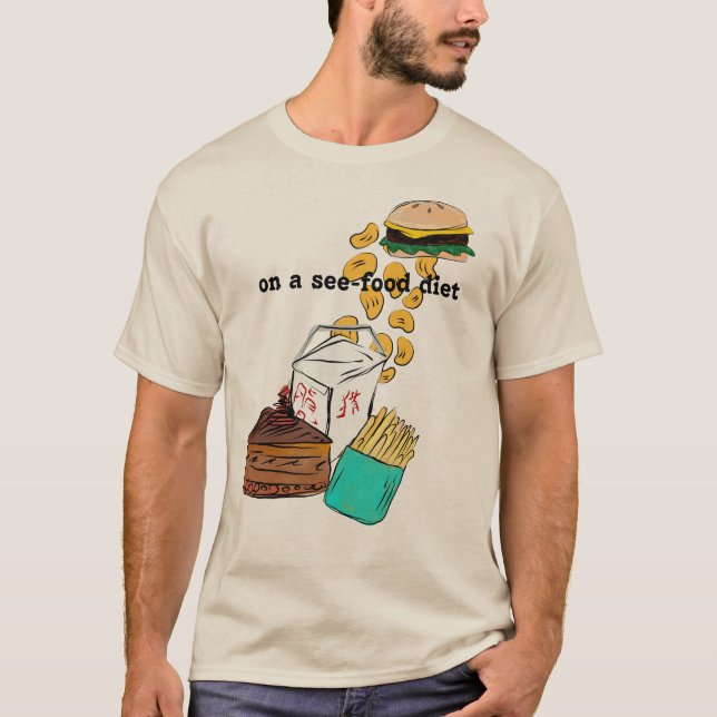 T-shirt Sur une chemise de régime de Voir-Nourriture (Devant)