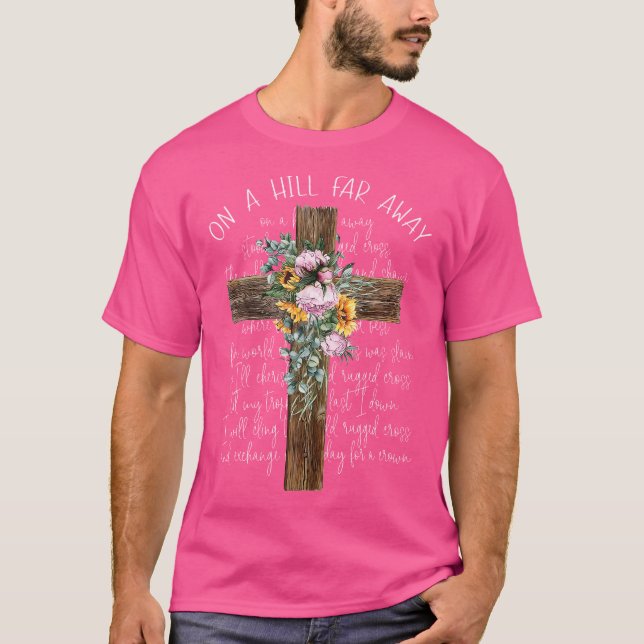 T-shirt Sur Une Colline Loin De Cross Flower (Devant)