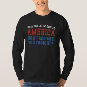 T-shirt Sur une échelle de un à l'Amérique à quel point êt