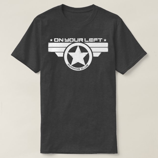 T-shirt Sur votre coureur gauche Club désorganisé Imprimer (Design devant)