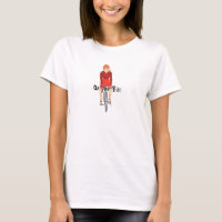 Sur votre vélo emballant la femme de cycliste