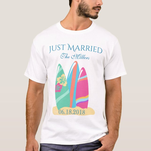 T-shirt Surboard juste marié (Devant)