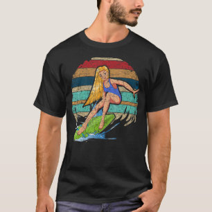 T-shirt Surbord Ocean Surfer Waves Water Sport Retro Sur