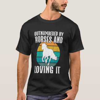 T-shirt Surclassé par les chevaux et l'adorant Papa Cheval