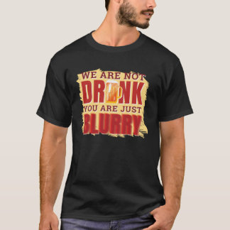 T-shirt surdose de boisson alcoolisée et floue