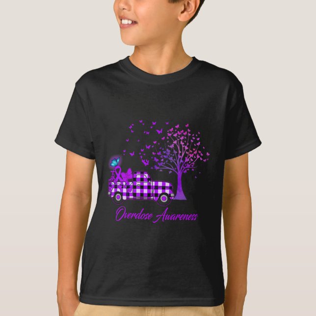 T-shirt Surdose de sensibilisation Beurre-ruban violet (Devant)