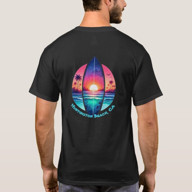 T-shirt Surf au coucher du soleil (Dos)