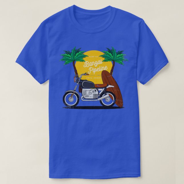 T-shirt Surf Banzai Pipeline Oahu Hawaii (Design devant)