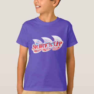 T-shirt Surf bleu violet rouge et blanc