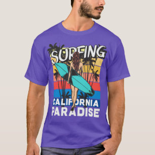 T-shirt Surf California Paradise Girl Surfer