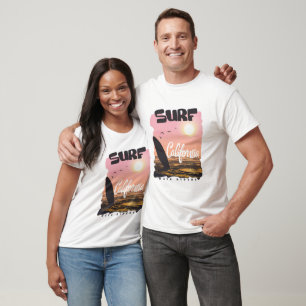 T-shirt Surf California Summertime Vibes Design