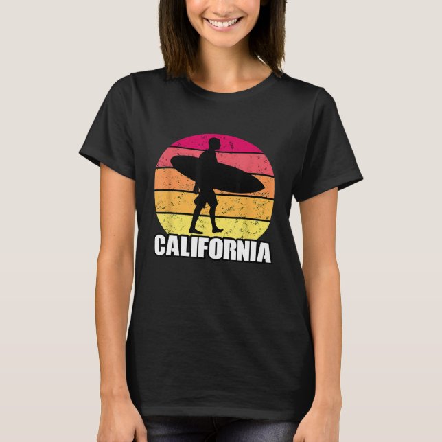 T-shirt Surf California Surfer Surf (Devant)