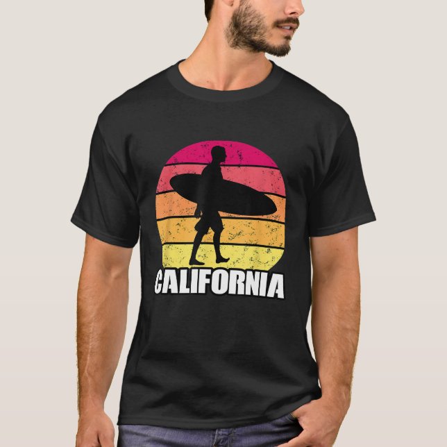 T-shirt Surf California Surfer Surf (Devant)